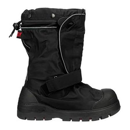 Tingley Orion Overshoe w/ Gaiter, Small Waterproof, Black with Red Soles 7500G.SM